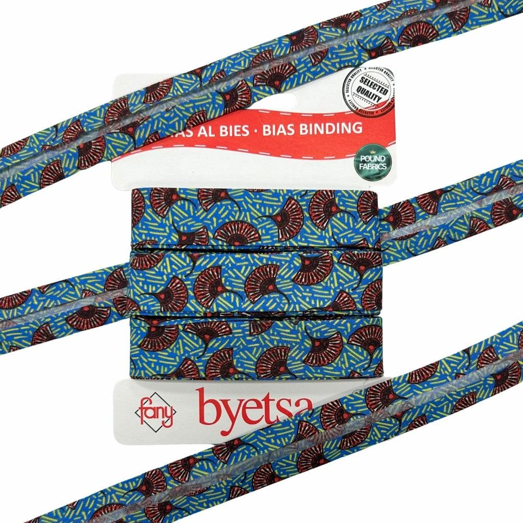 Premium Ethnic Print Cotton Bias Binding Tape - 18mm (5 Metre Roll) 5 Premium Ethnic Print Cotton Bias Binding Tape - 18mm (5 Metre Roll) - Image 5