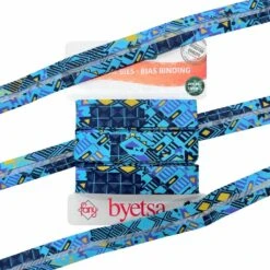 Premium Ethnic Print Cotton Bias Binding Tape - 18mm (5 Metre Roll) 15 Premium Ethnic Print Cotton Bias Binding Tape - 18mm (5 Metre Roll) -Pound Fabrics Sale Store 305