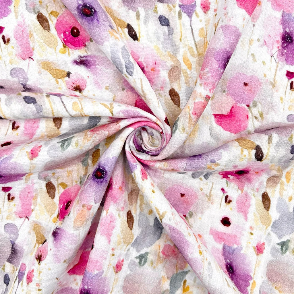 Floral Double Gauze Cotton Fabric - Soft & Breathable Muslin for Sewing 3 Floral Double Gauze Cotton Fabric - Soft & Breathable Muslin for Sewing - Image 3