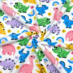 Dinosaur Anti Pill Polar Fleece Fabric - Premium Soft Children's Print -Pound Fabrics Sale Store 35908D6F 4FFE 40D7 8B00 906264E0C10C