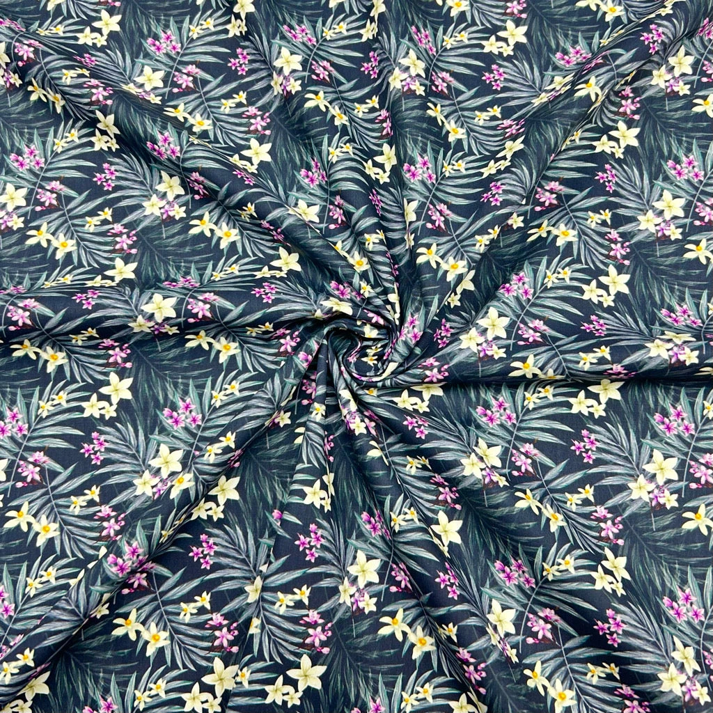 Rose & Hubble Tropical Floral Cotton Poplin Fabric 14 Rose & Hubble Tropical Floral Cotton Poplin Fabric - Image 14