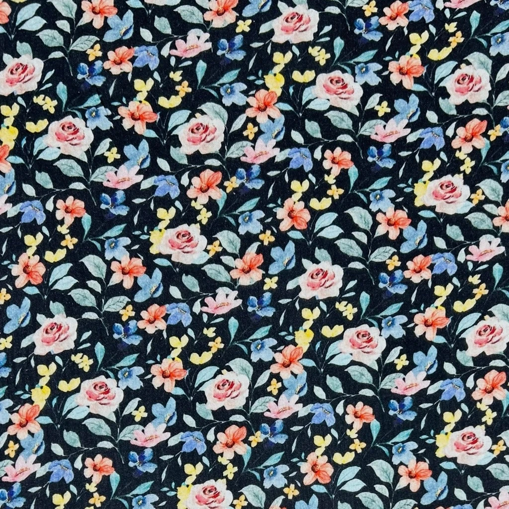Floral Double Gauze Cotton Fabric - Breathable Soft Muslin for Dressmaking 3 Floral Double Gauze Cotton Fabric - Breathable Soft Muslin for Dressmaking - Image 3