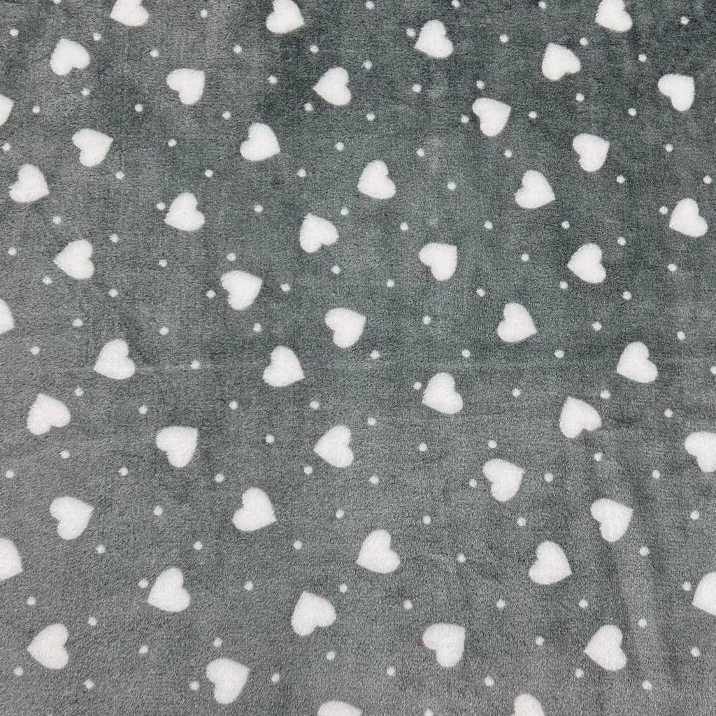 Ultra Soft Hearts and Dots Cuddle Fleece Fabric - 280gsm 5 Ultra Soft Hearts and Dots Cuddle Fleece Fabric - 280gsm - Image 5