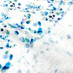 Blue Blossoming Branches Linen Blend Fabric - Premium Linen Cotton Mix 7 Blue Blossoming Branches Linen Blend Fabric - Premium Linen Cotton Mix -Pound Fabrics Sale Store 39C671A5 2C58 472B 8877 9BC210F29B50