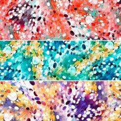 Vivid Drops Viscose Poplin Fabric