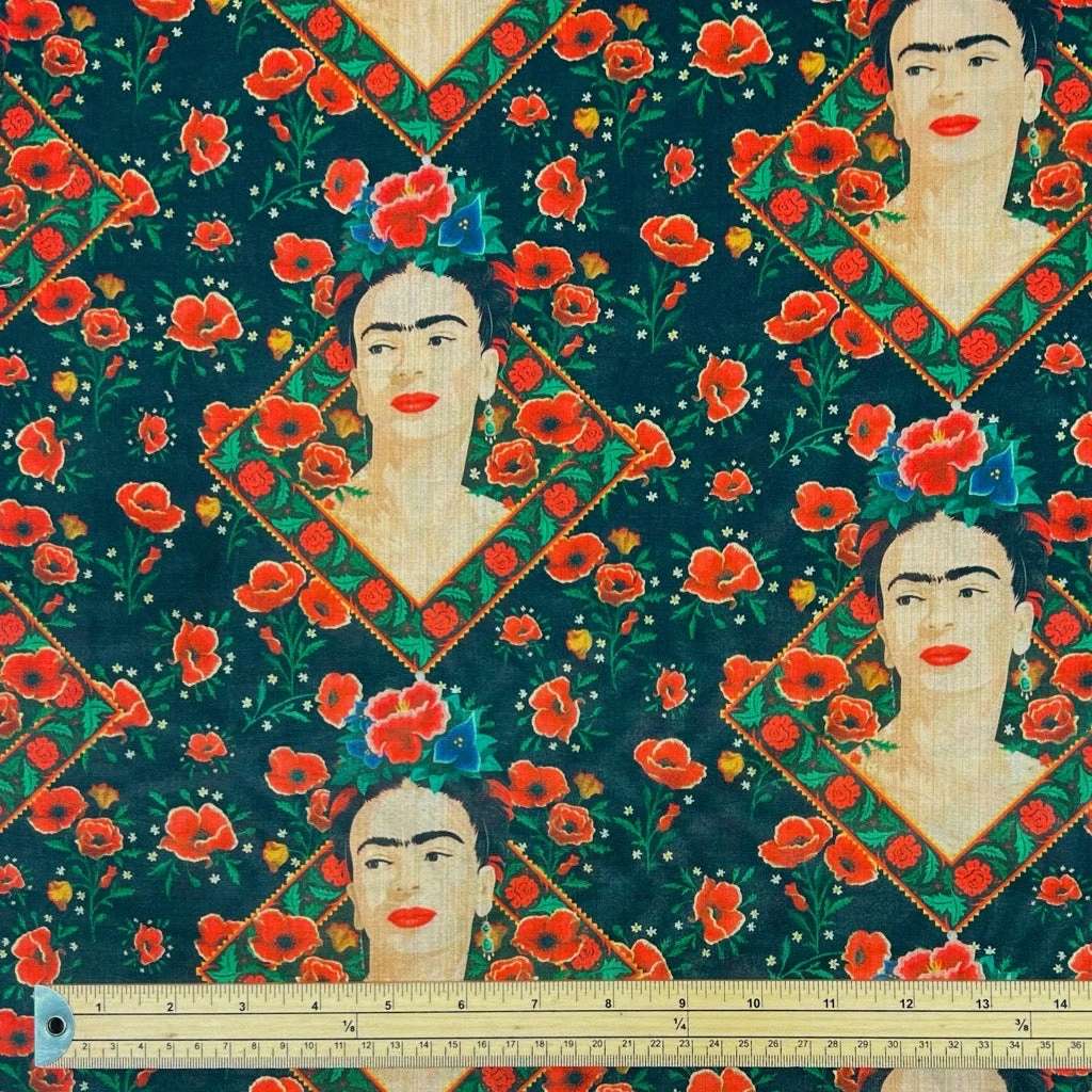 Floral Faux Silk Fabric - Lightweight Bamboo & Viscose Blend for Summer Dresses 2 Floral Faux Silk Fabric - Lightweight Bamboo & Viscose Blend for Summer Dresses - Image 2