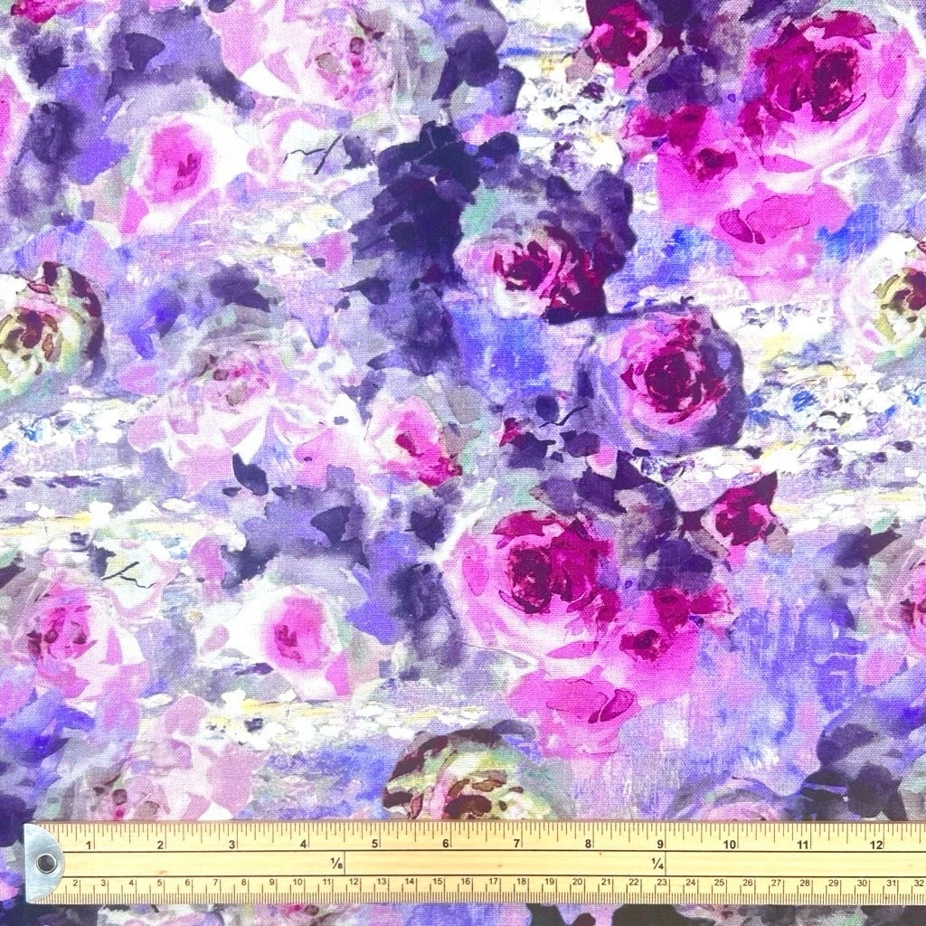 Floral Linen Blend Fabric - Pastel Petals Print for Dressmaking 2 Floral Linen Blend Fabric - Pastel Petals Print for Dressmaking - Image 2