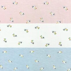 Little Quacks Bamboo Cotton Jersey Fabric - Duck Print Oeko-Tex