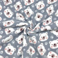 Bear Faces Anti Pill Polar Fleece Fabric - 150cm Wide Soft Print -Pound Fabrics Sale Store 4072A3CD E4ED 4FAA BB59 8D45DC816A72