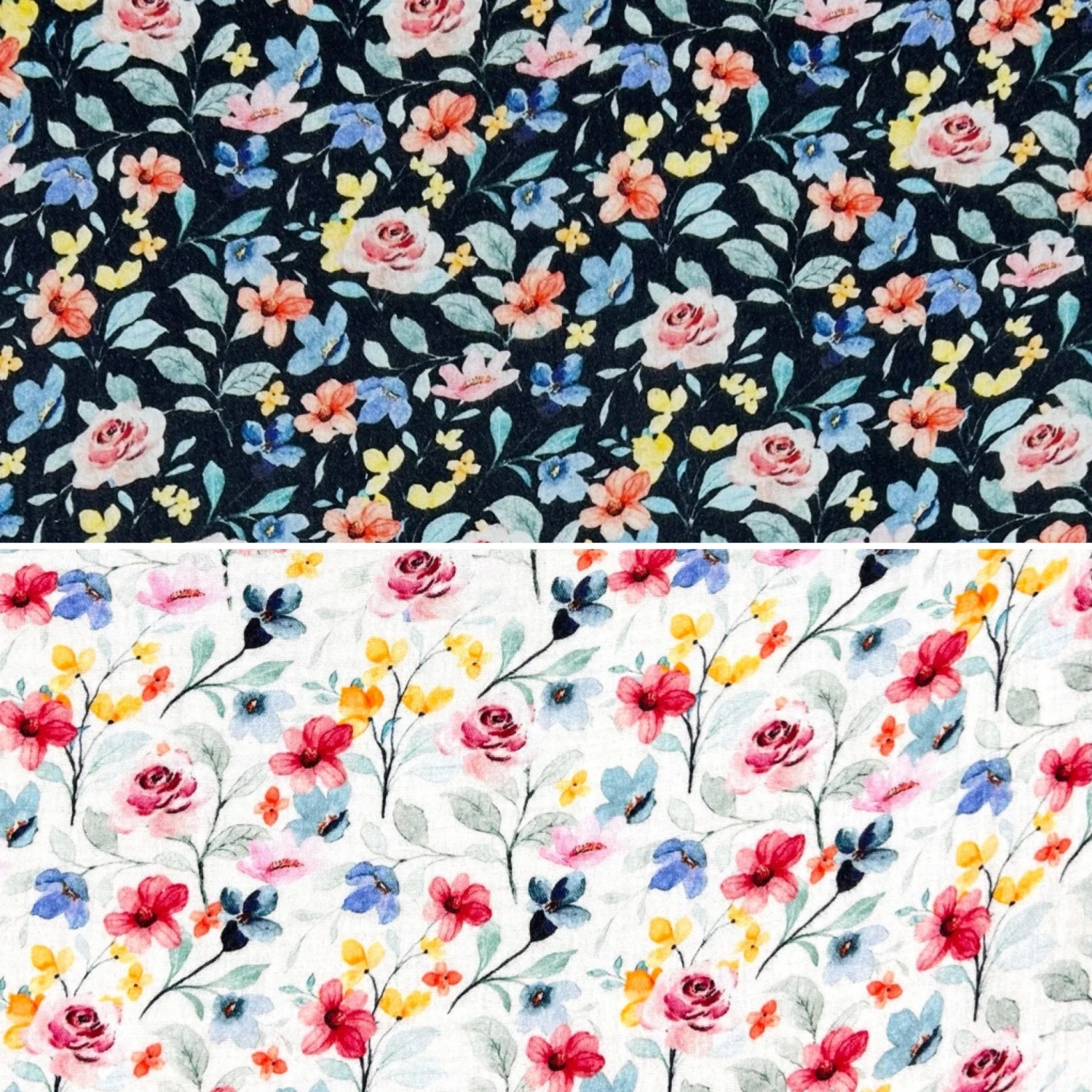 Floral Double Gauze Cotton Fabric - Breathable Soft Muslin for Dressmaking 1 Floral Double Gauze Cotton Fabric - Breathable Soft Muslin for Dressmaking