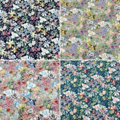 Rose & Hubble Bright Botanical Cotton Poplin Fabric - Oeko-Tex Certified