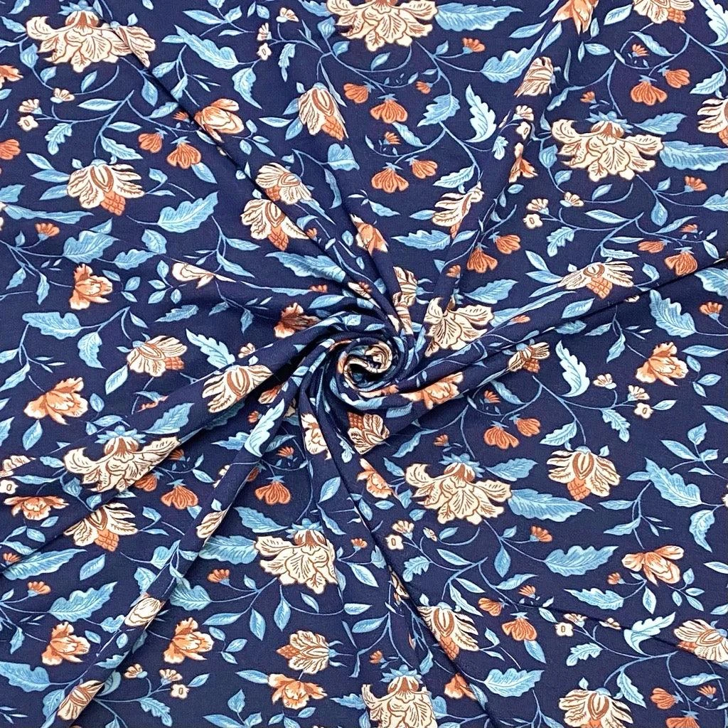 Floral Bamboo Cotton Jersey Fabric 4 Floral Bamboo Cotton Jersey Fabric - Image 4