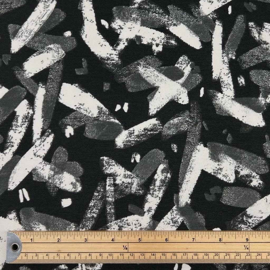 Premium Brush Strokes Polyester Crepe Fabric for Dressmaking 2 Premium Brush Strokes Polyester Crepe Fabric for Dressmaking - Image 2