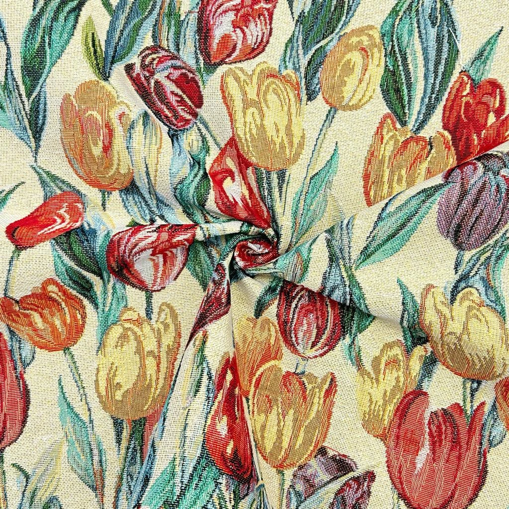 Tulip Garden Floral Tapestry Fabric for Upholstery & Curtains 7 Tulip Garden Floral Tapestry Fabric for Upholstery & Curtains - Image 7