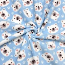 Bear Faces Anti Pill Polar Fleece Fabric - 150cm Wide Soft Print -Pound Fabrics Sale Store 4A46763B 2AF6 4DA1 AAD8 BD1E3655D6F4