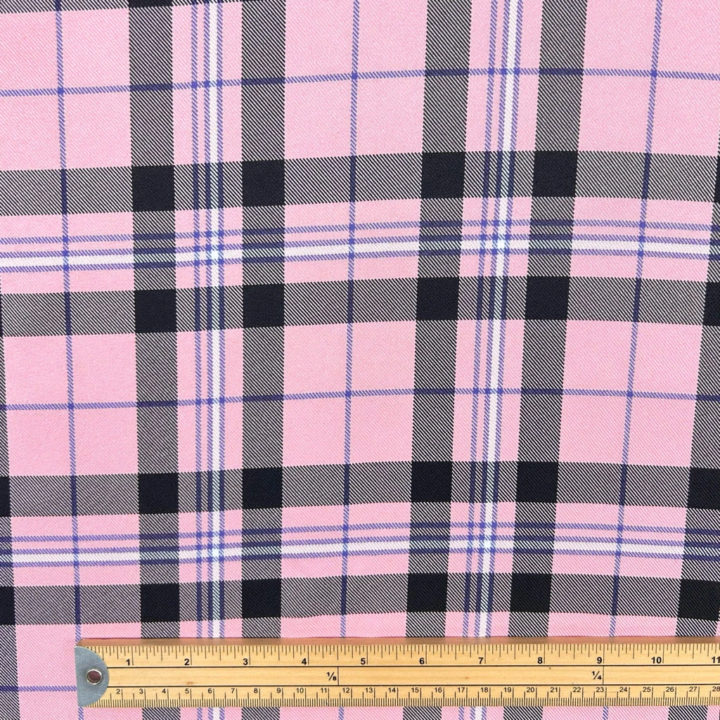 Pink Checkered Suiting Fabric | Premium Plaid for Tailoring & Business Wear 3 Pink Checkered Suiting Fabric | Premium Plaid for Tailoring & Business Wear - Image 3