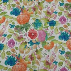 Vibrant Fruit Print Digital Linen Look Polycotton Fabric - 140cm Width -Pound Fabrics Sale Store 548CC6C4 B29B 490B B094 083C3C575085