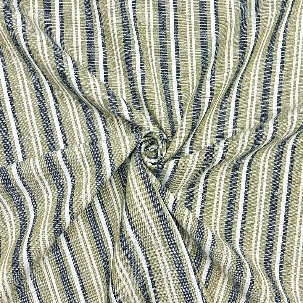 Striped Linen Viscose Fabric 6 Striped Linen Viscose Fabric - Image 6