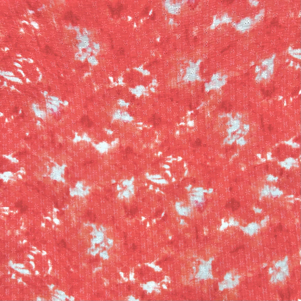 Premium Floral Embroidered Tie-Dye Double Gauze Cotton Fabric 5 Premium Floral Embroidered Tie-Dye Double Gauze Cotton Fabric - Image 5