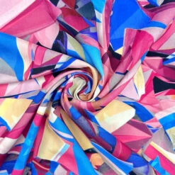 Prism Shards Viscose Poplin Fabric - Abstract Soft Rayon Dressmaking Material -Pound Fabrics Sale Store 567F9F4F 264E 4B1D BD54 8FDBE00958B3