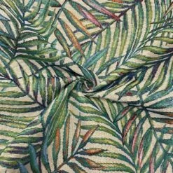 Tropical Palm Leaves Tapestry Fabric for Upholstery and Home Decor