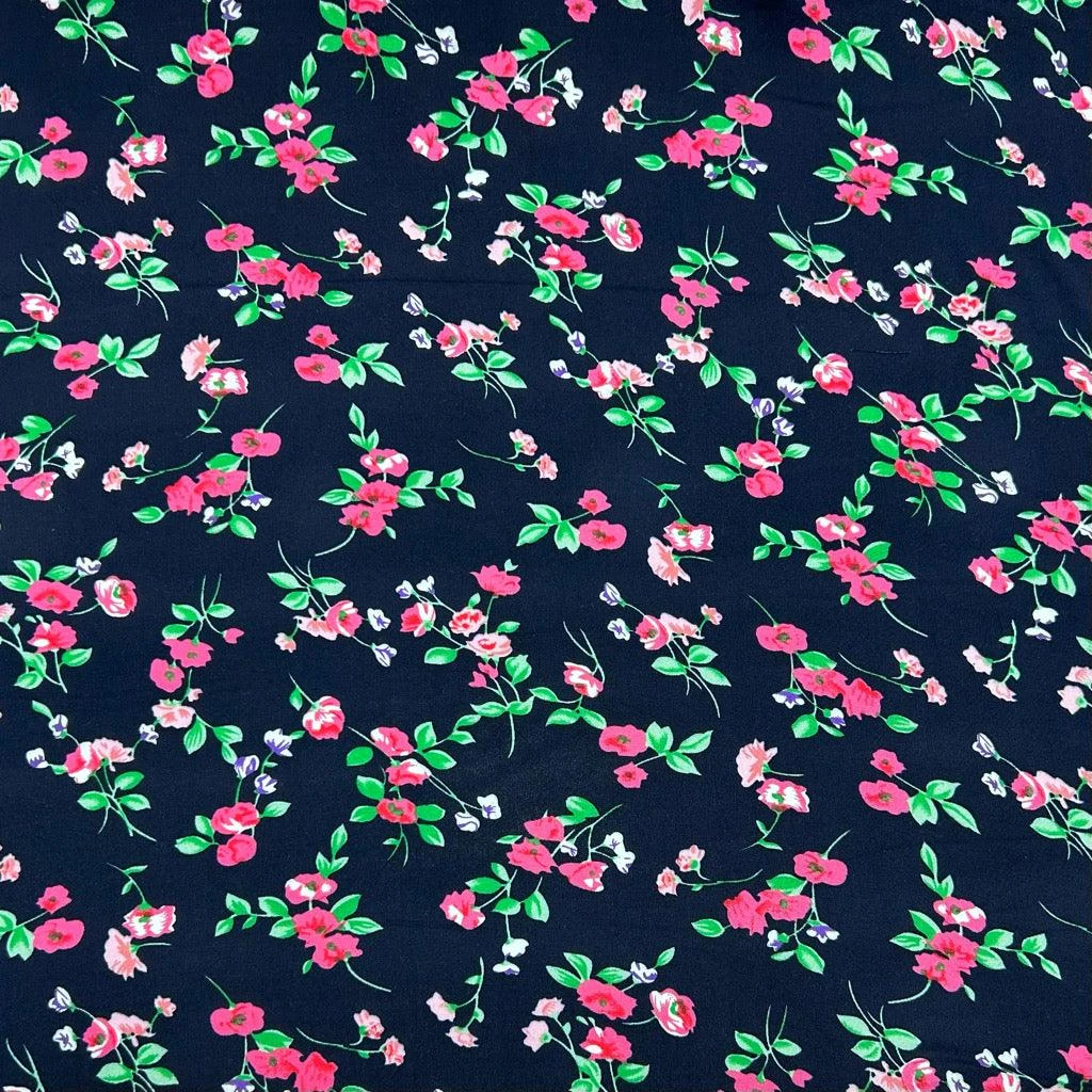 Floral Viscose Challis Fabric - Premium Soft Rayon for Dressmaking 3 Floral Viscose Challis Fabric - Premium Soft Rayon for Dressmaking - Image 3
