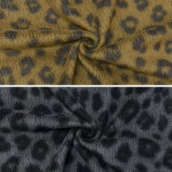 Premium Leopard Print Sherpa Faux Fur Fabric - 320gsm Heavyweight Fleece