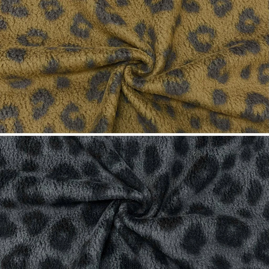 Premium Leopard Print Sherpa Faux Fur Fabric - 320gsm Heavyweight Fleece 1 Premium Leopard Print Sherpa Faux Fur Fabric - 320gsm Heavyweight Fleece