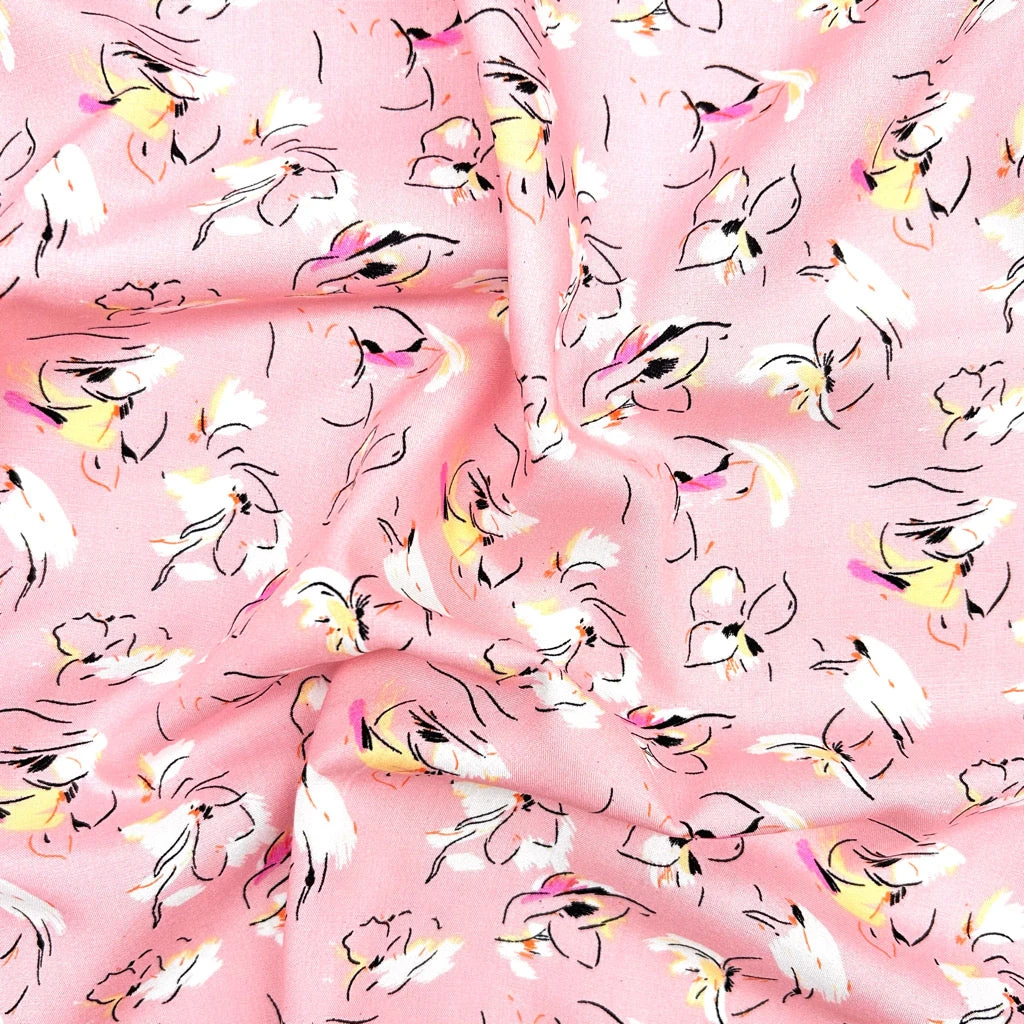 Artistic Floral Viscose Fabric - Premium Lightweight Rayon Material 6 Artistic Floral Viscose Fabric - Premium Lightweight Rayon Material - Image 6