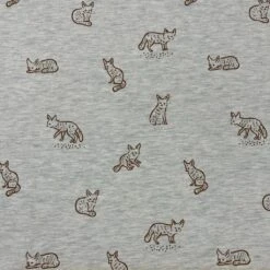 Premium Foxes Melange Cotton Jersey Fabric - Oeko-Tex Certified -Pound Fabrics Sale Store 5DD9CBA3 CD05 44DF 90B5 577844C2B1F4