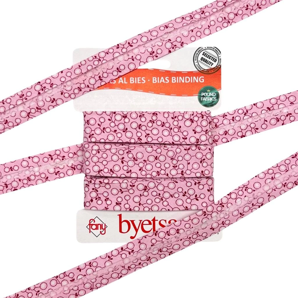 Premium Floral Organic Cotton Bias Binding Tape - 18mm Width (5 Metre Pack) 2 Premium Floral Organic Cotton Bias Binding Tape - 18mm Width (5 Metre Pack) - Image 2