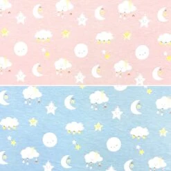 Starry Skies Premium Bamboo Cotton Jersey Fabric - Oeko-Tex Certified