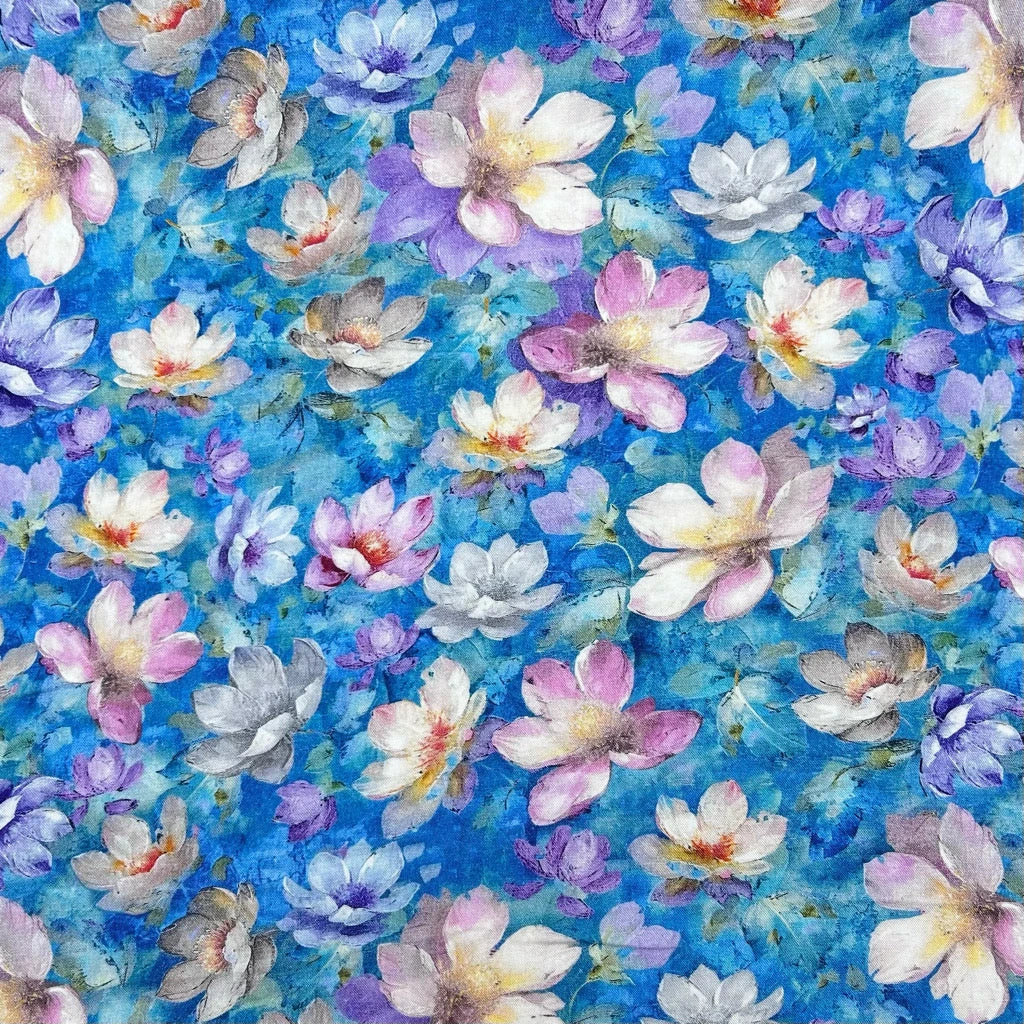 Floral Linen Viscose Fabric - Blossom Breeze 57 Inch Summer Dressmaking Material 5 Floral Linen Viscose Fabric - Blossom Breeze 57 Inch Summer Dressmaking Material - Image 5