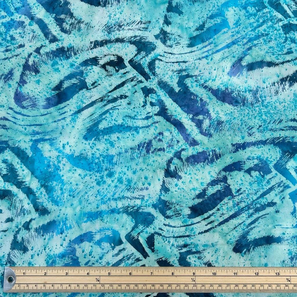 John Louden Waves Cotton Batik Fabric - Premium 100% Hand-Printed Textile 2 John Louden Waves Cotton Batik Fabric - Premium 100% Hand-Printed Textile - Image 2