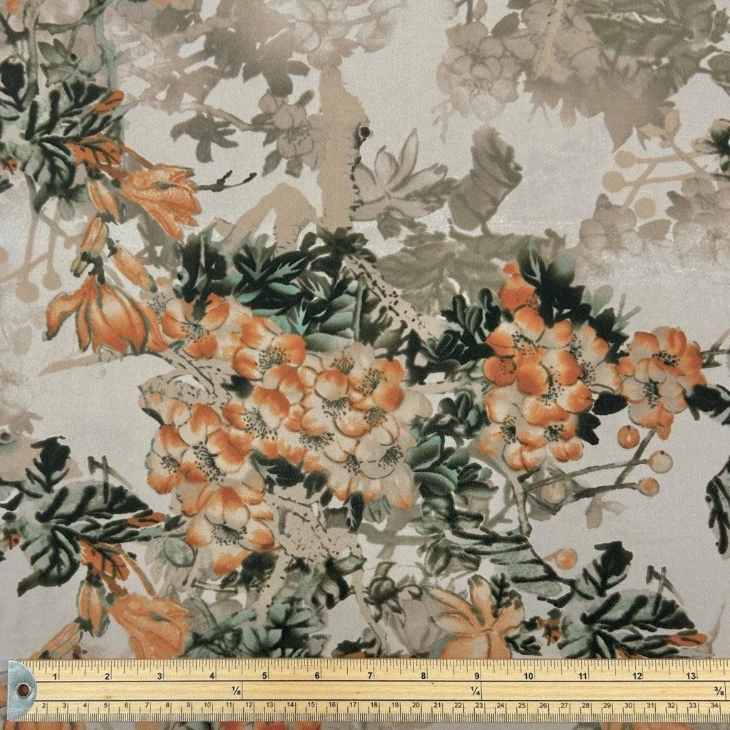 Flower Meadow Crepe Fabric - Lightweight Floral Dressmaking Material 2 Flower Meadow Crepe Fabric - Lightweight Floral Dressmaking Material - Image 2