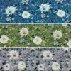 Coastal Floral Viscose Satin Fabric for Summer Dressmaking