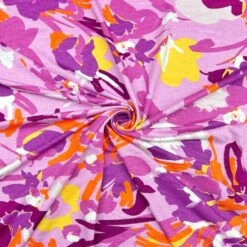 Premium Purple Painted Floral Viscose Jersey Fabric - 150cm Wide 5 Premium Purple Painted Floral Viscose Jersey Fabric - 150cm Wide -Pound Fabrics Sale Store 6673C461 E237 40AC B7FF 92A25CB6B575