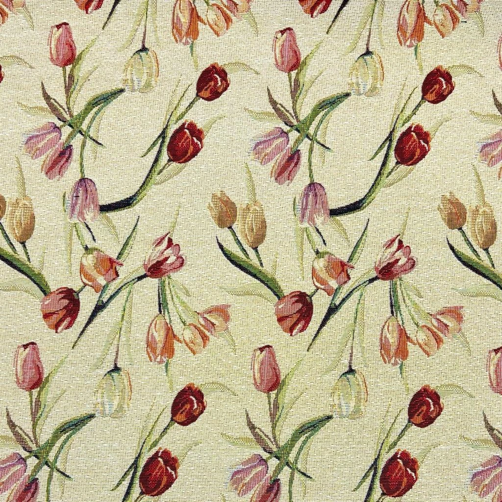 Falling Tulips Floral Tapestry Fabric for Upholstery and Curtains 1 Falling Tulips Floral Tapestry Fabric for Upholstery and Curtains