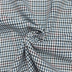 Premium Mini Check Suiting Fabric - Woven Polyester for Business Wear & Tailoring