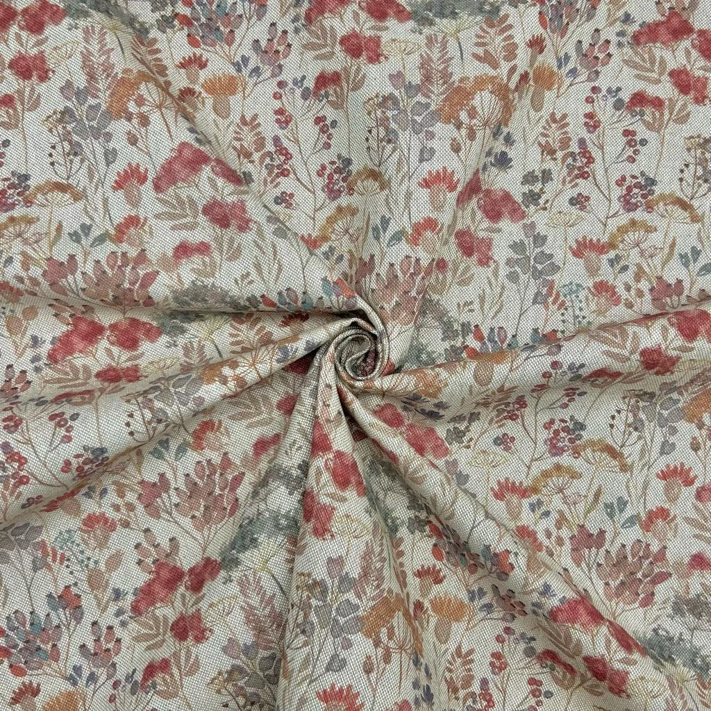 Floral Linen Look Fabric - Vintage Gardens Digital Print Polycotton 8 Floral Linen Look Fabric - Vintage Gardens Digital Print Polycotton - Image 8