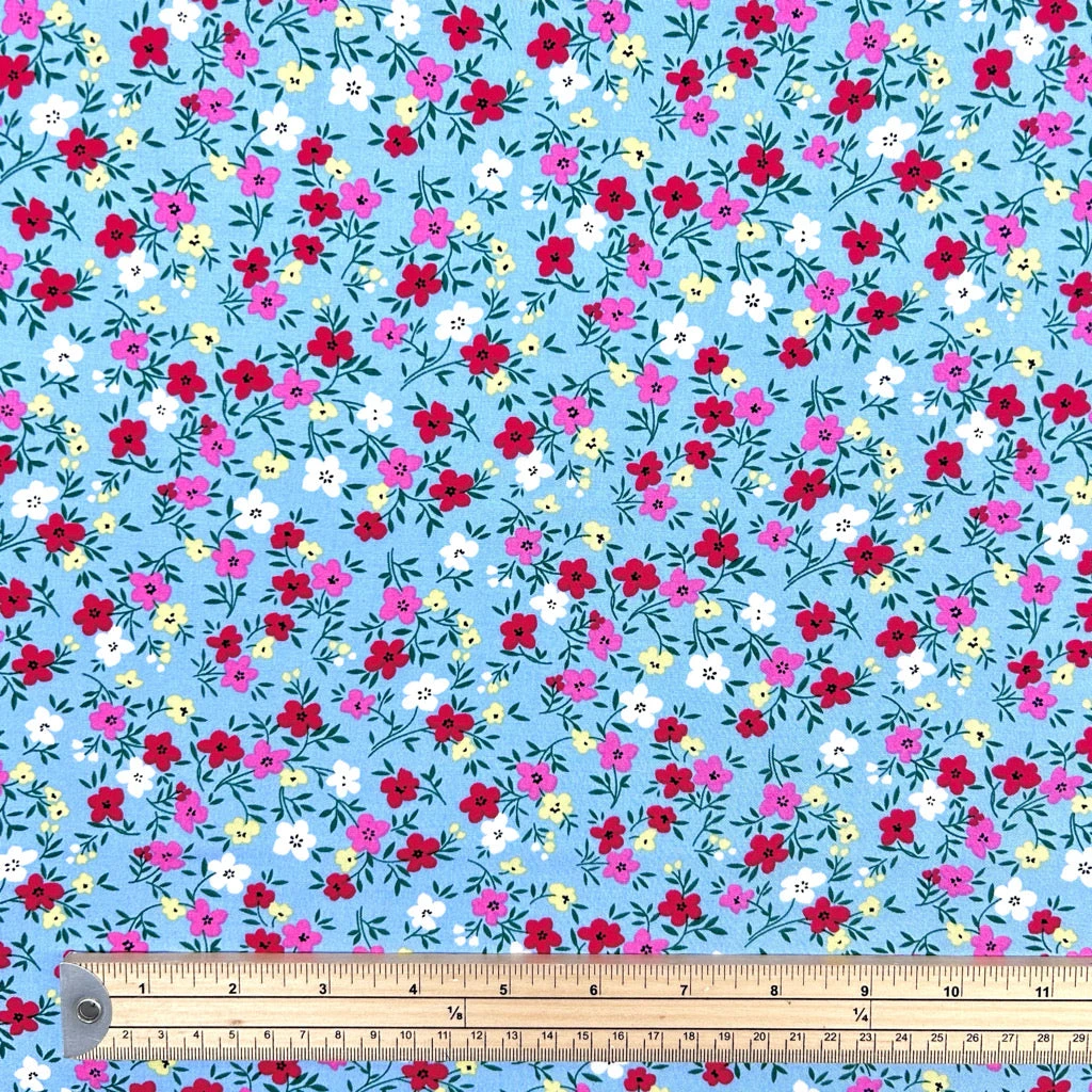Floral Print Viscose Fabric - Blossom Belle Lightweight Rayon 2 Floral Print Viscose Fabric - Blossom Belle Lightweight Rayon - Image 2