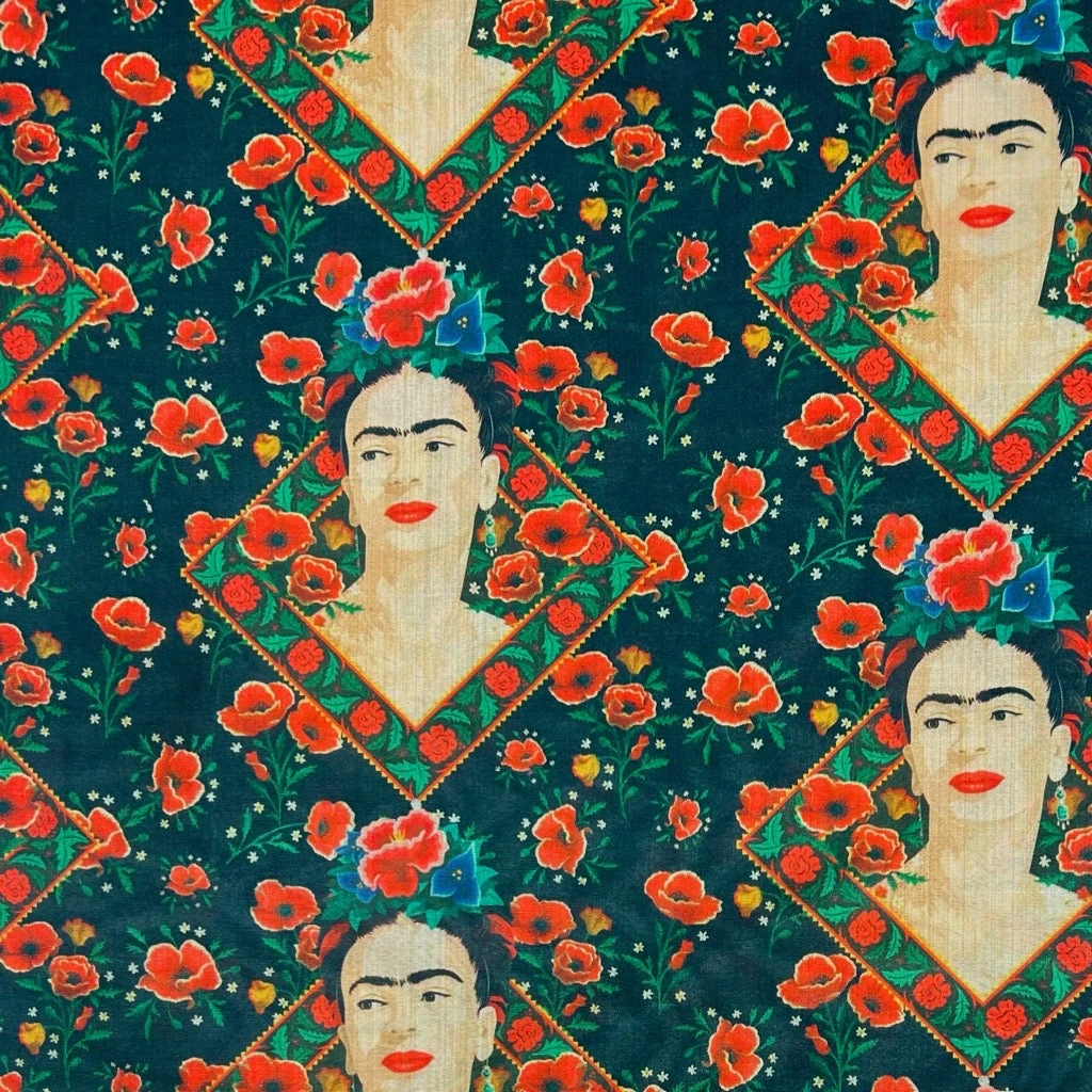 Floral Faux Silk Fabric - Lightweight Bamboo & Viscose Blend for Summer Dresses 1 Floral Faux Silk Fabric - Lightweight Bamboo & Viscose Blend for Summer Dresses