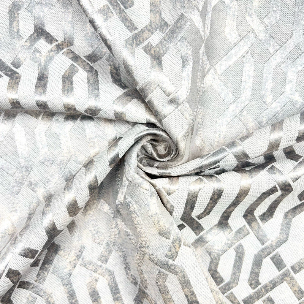 Luxe Geometric Textured Furnishing Fabric for Curtains & Upholstery 4 Luxe Geometric Textured Furnishing Fabric for Curtains & Upholstery - Image 4