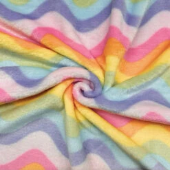 Rainbow Waves Ultra Soft Cuddle Fleece Fabric for Blankets and Apparel 6 Rainbow Waves Ultra Soft Cuddle Fleece Fabric for Blankets and Apparel -Pound Fabrics Sale Store 6C2E9D03 913B 4E05 83A9 FEC1EA773EC3