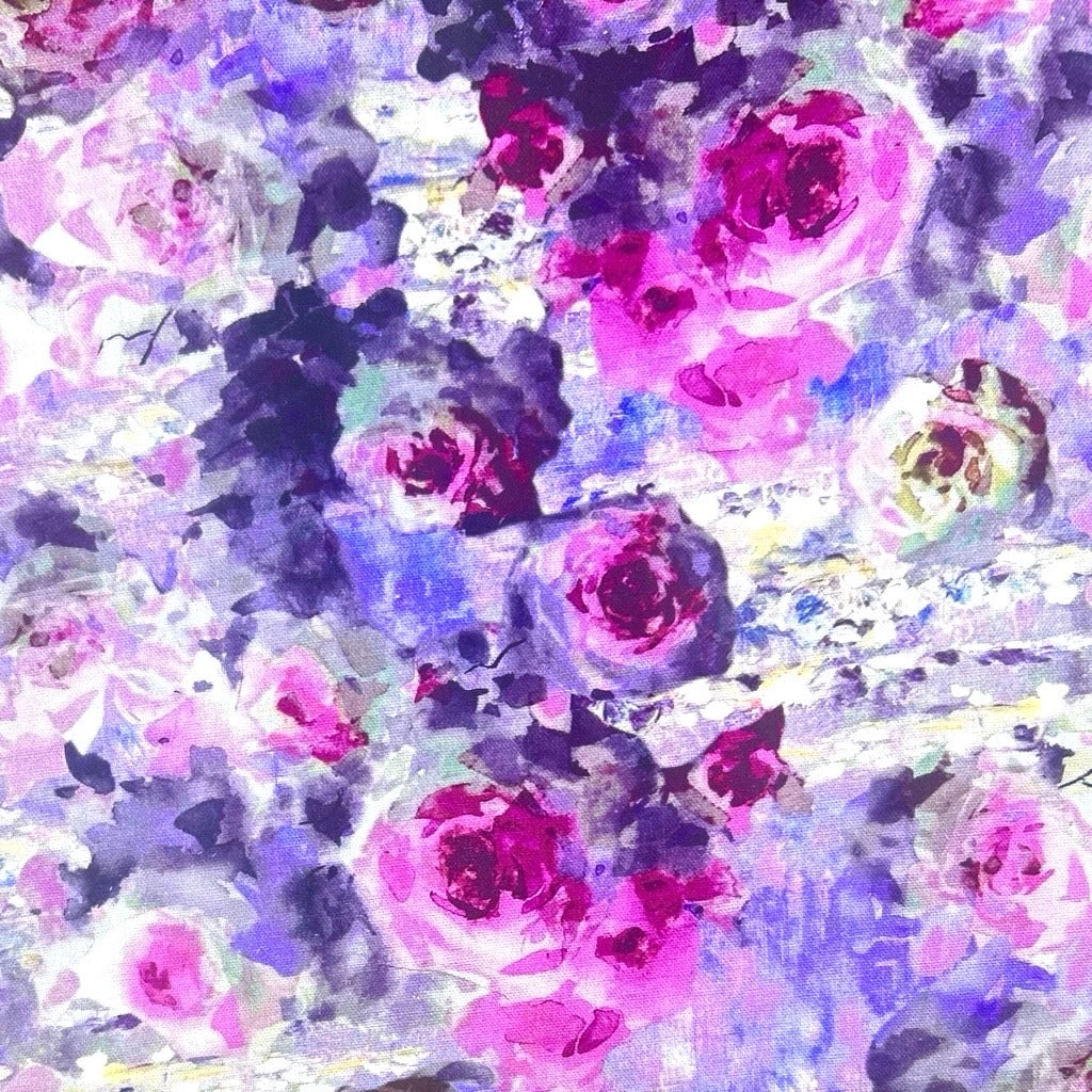 Floral Linen Blend Fabric - Pastel Petals Print for Dressmaking 1 Floral Linen Blend Fabric - Pastel Petals Print for Dressmaking