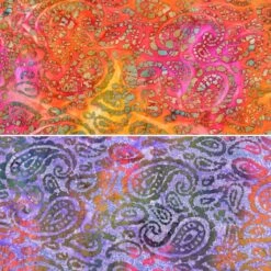 John Louden All Over Paisley Cotton Batik Fabric - Hand Printed