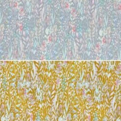 Busy Gardens Floral Cotton Jersey Fabric - 4-Way Stretch Material