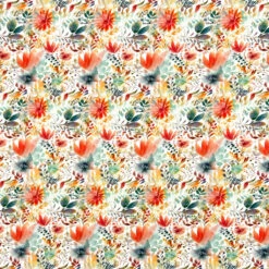 Spring Harmony Floral Cotton Jersey Fabric - Oeko-Tex Certified Cotton Lycra