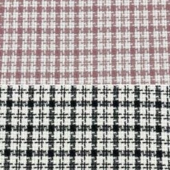 Checkered Squares Brushed Tweed Fabric