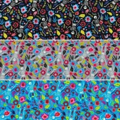 Rose & Hubble Garden Skeletons Cotton Poplin Fabric